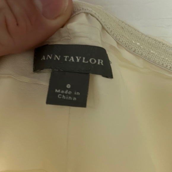White linen Ann Taylor dress - Picture 3 of 3